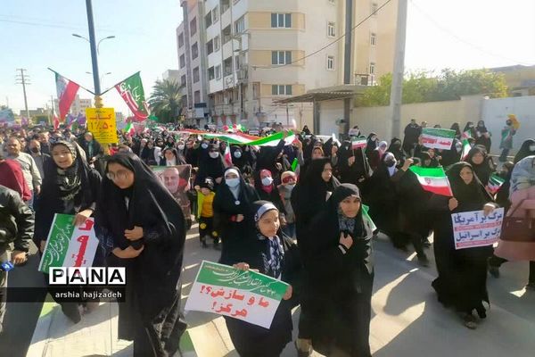 راهپیمایی 22 بهمن در گناوه