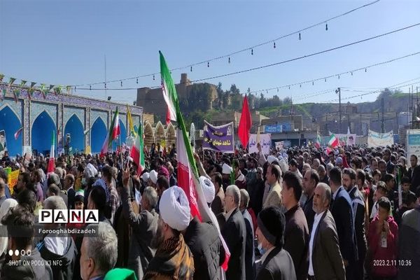 راهپیمایی ۲۲ بهمن در شهرستان شوش