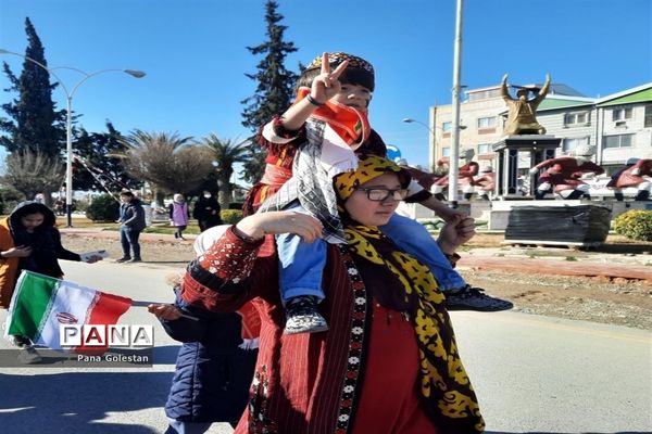 راهپیمایی بیست و دو بهمن در شهرستان بندر ترکمن