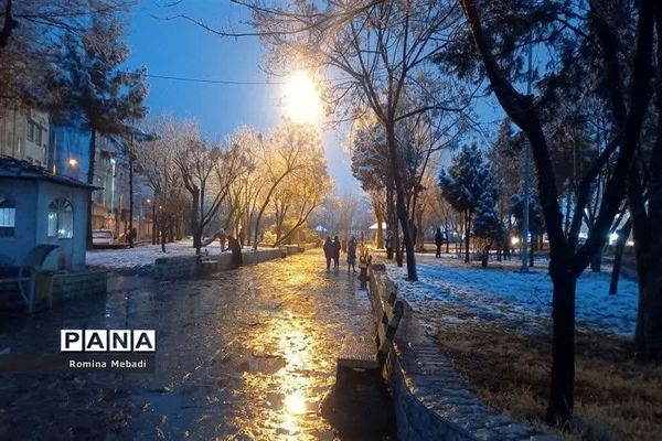 غروب زیبای روزبرفی درشهرستان اسلامشهر