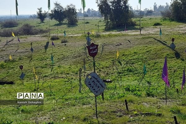 بازدید زائران راهیان نور از اماکن عملیات دفاع مقدس در خوزستان