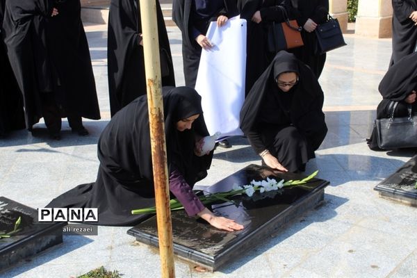 غبارروبی مزار شهدای گمنام گلوگاه در روز امور تربیتی