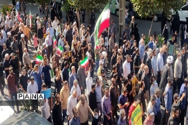 راهپیمایی مردمی علیه اغتشاشگران در تمامی نواحی و مناطق استان البرز