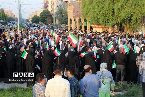 راهپیمایی مردم اهواز علیه اغتشاشات