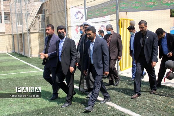 افتتاح زمین چمن دبیرستان دکتر شریعتی  بوشهر