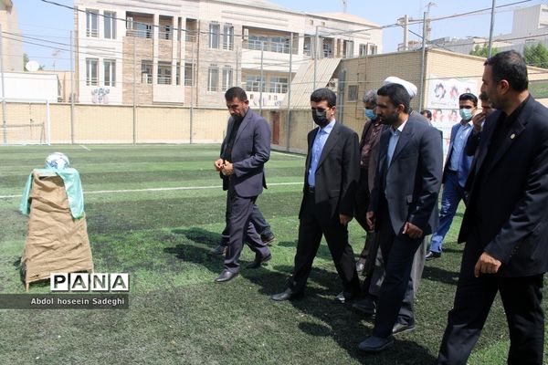 افتتاح زمین چمن دبیرستان دکتر شریعتی  بوشهر