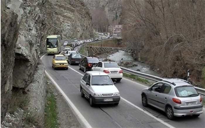 ترافیک پرحجم در جاده چالوس و آزادراه تهران-شمال