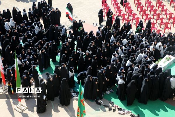 تشییع شهید گمنام درمدرسه شاهد نجمیه قم