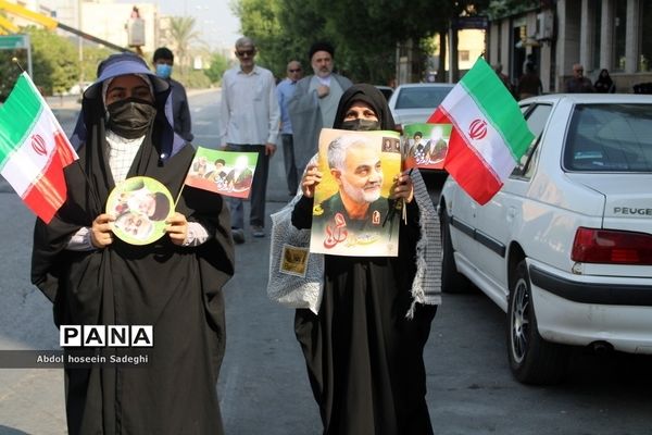 راهپیمایی مردم بوشهر و تجدید بیعت با آرمان‌های انقلاب اسلامی