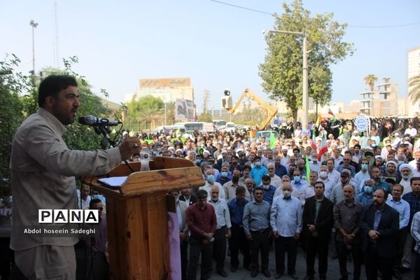 راهپیمایی مردم بوشهر و تجدید بیعت با آرمان‌های انقلاب اسلامی