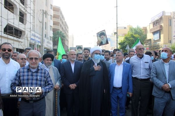 راهپیمایی مردم بوشهر و تجدید بیعت با آرمان‌های انقلاب اسلامی