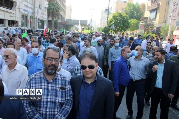 راهپیمایی مردم بوشهر و تجدید بیعت با آرمان‌های انقلاب اسلامی