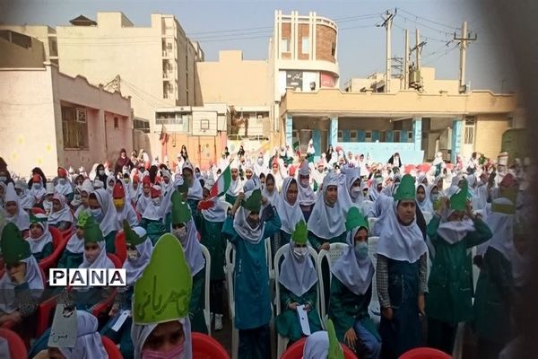 زنگ جشن عاطفه‌ها در مدرسه شمس یک ناحیه یک اهواز