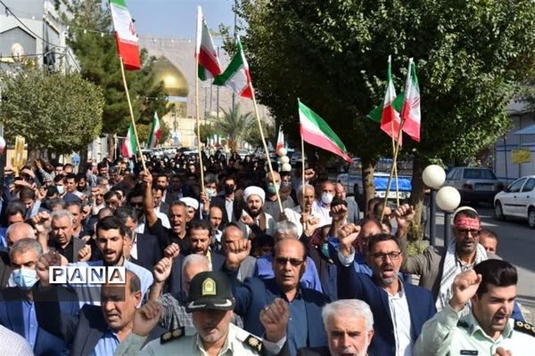 راهپیمایی مردم گیلان غرب در محکومیت حادثه تروریستی شاهچراغ(ع) شیراز