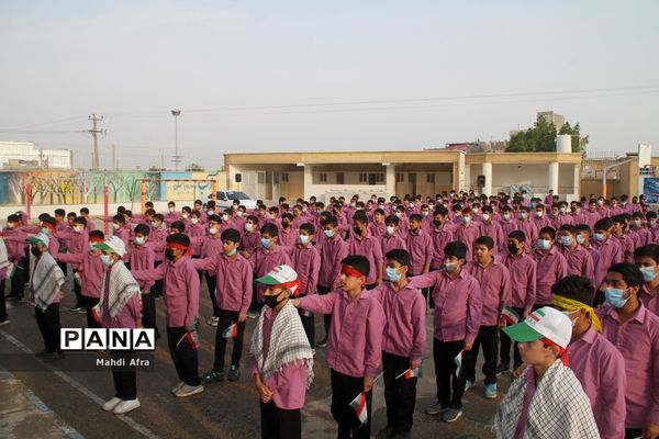 نواخته شدن زنگ استکبار ستیزی در مدارس شهرستان بهبهان