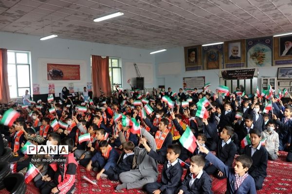 زنگ استکبار ستیزی و صبحگاه مشترک تشکل‌های دانش‌آموزی مشهد