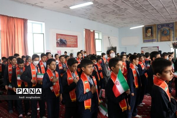 زنگ استکبار ستیزی و صبحگاه مشترک تشکل‌های دانش‌آموزی مشهد
