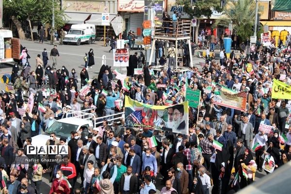 راهپیمایی حماسی مردم شیراز در مبارزه با  استکبار