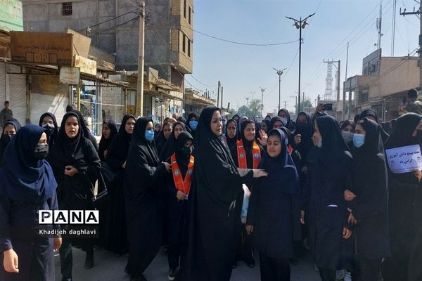 راهپیمایی ۱۳ آبان در شهرستان حمیدیه