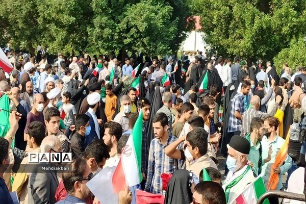 اهوازی‌ها در راهپیمایی ۱۳ آبان حماسه آفریدند