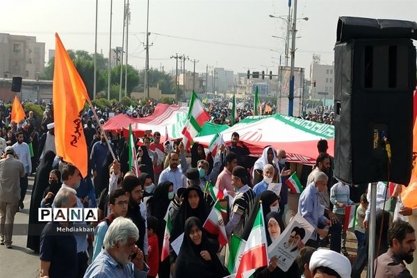 اهوازی‌ها در راهپیمایی ۱۳ آبان حماسه آفریدند