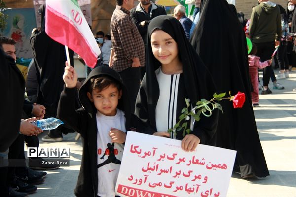 راهپیمایی ۱۳ آبان در شهرستان ورامین