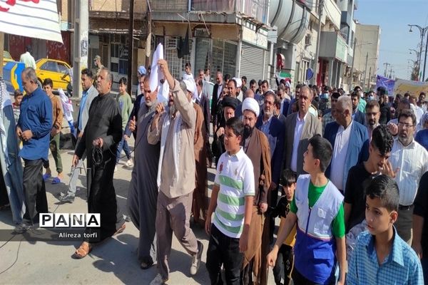 راهپیمایی ۱۳ آبان در شهرستان دشت آزادگان