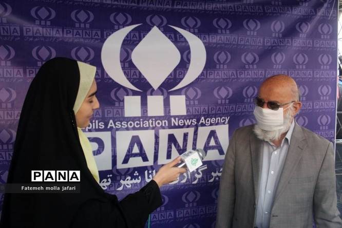 حضور پرشور خبرنگاران پانا درموکب حاج قاسم سازمان دانشآموزی شهر تهران