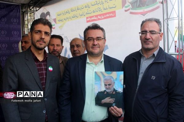 حضور پرشور خبرنگاران پانا درموکب حاج قاسم سازمان دانش‌آموزی شهر تهران