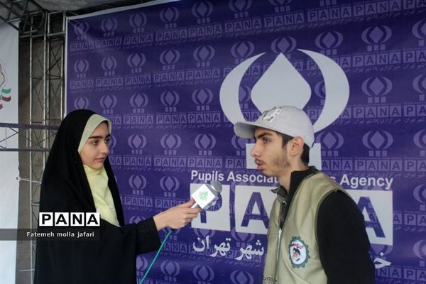 حضور پرشور خبرنگاران پانا درموکب حاج قاسم سازمان دانش‌آموزی شهر تهران