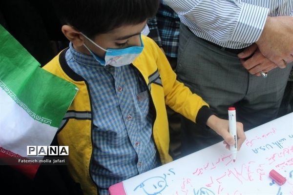 حضور پرشور خبرنگاران پانا درموکب حاج قاسم سازمان دانش‌آموزی شهر تهران