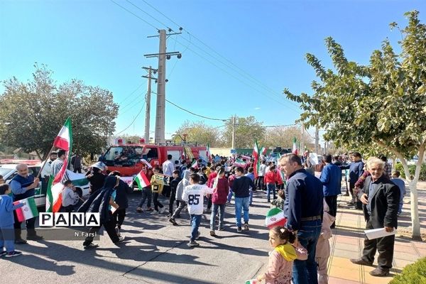 راهپیمایی 13 آبان در روستاهای قم