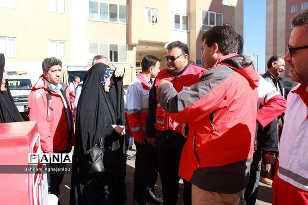 مانور زلزله، تخلیه و اسکان اضطراری در زنجان