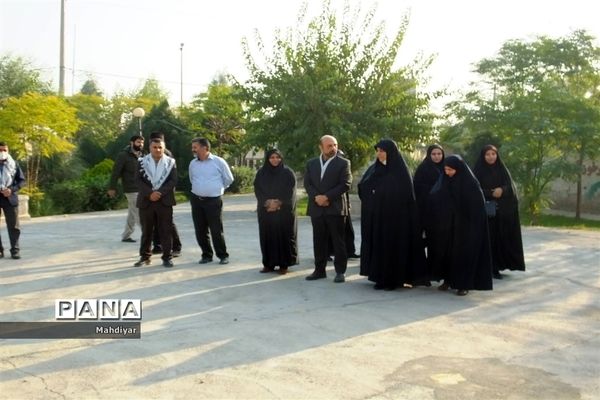 ادای احترام و گلباران مزار مطهر شهدا شهر جوادآباد