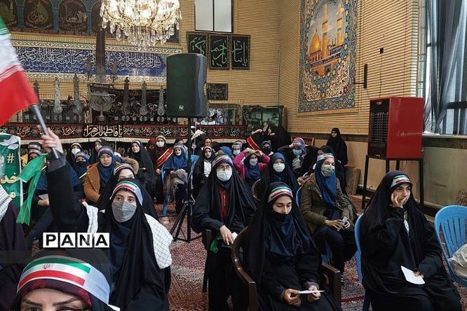 شرکت دانشآموزان رودهن در تجمع دانشآموزان بسیجی در حسینه محله قاضی دماوند
