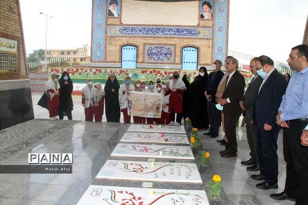 تجدید بیعت با آرمان‌های والای شهدای دانش‌آموز و گمنام شهرستان بهبهان