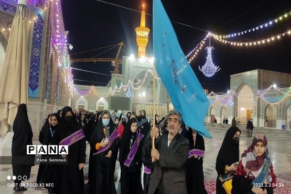 اعزام دانش‌آموزان دختر زیارت اولی استان سمنان به مشهد مقدس