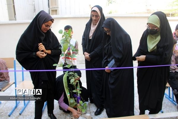 کاشت نهال در دبستان شهدای مدافع سلامت در بوشهر