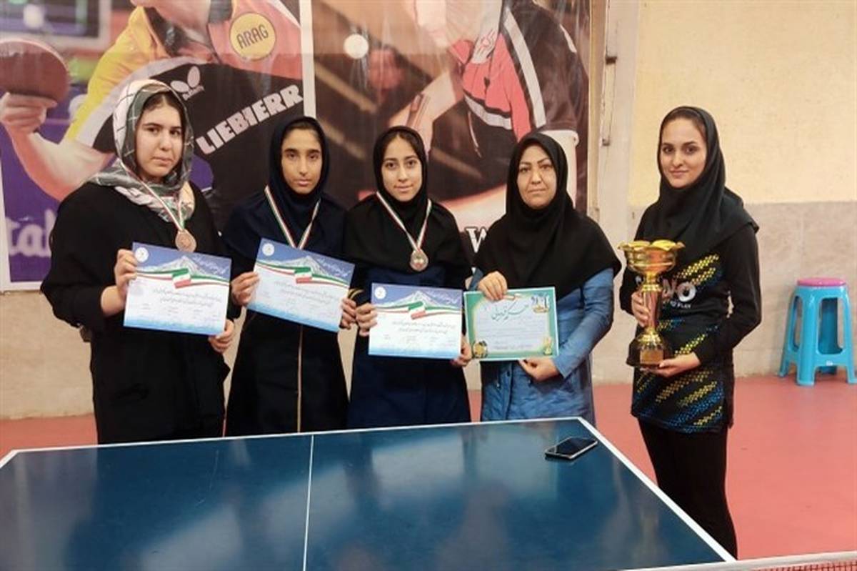 درخشش تیم تنیس روی میز دختران ملارد در شهرستانهای تهران