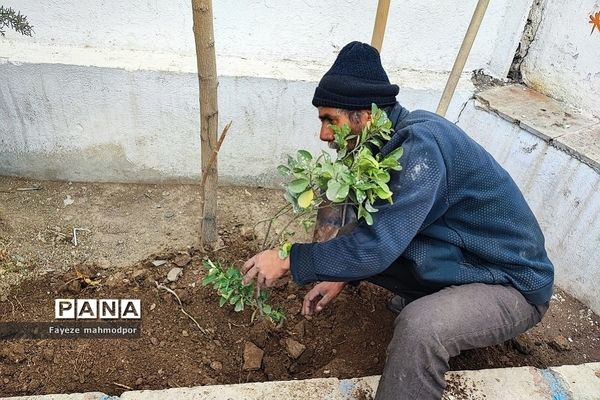 مراسم درختکاری در دبستان حضرت زهرا(س)یک رودهن