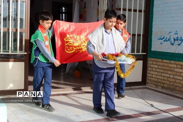 نواختن زنگ درختکاری در مدرسه گلستان شهرستان سمنان-2