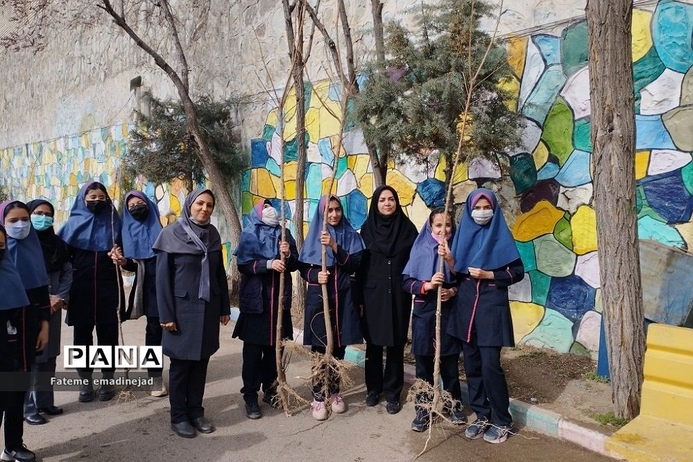 روز درختکاری در دبستان شهید سجادیان و امام رضا(ع) رودهن