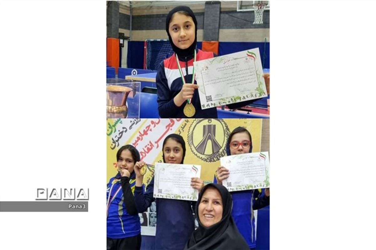 دانش آموز دختر منطقه ۳ قهرمان مسابقات تنیس روی شهر تهران شد