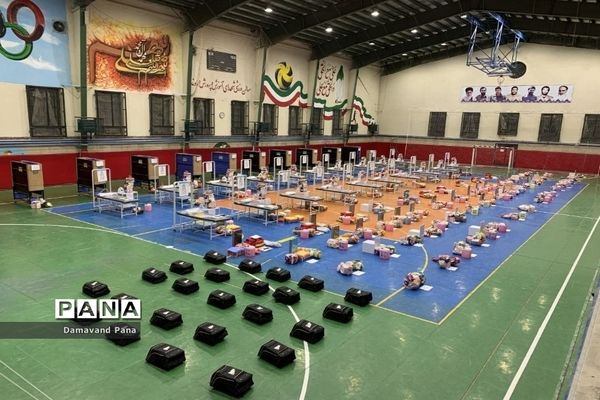 توزیع تجهیزات کامل اتاق بهداشت و اقلام ورزشی مدارس منطقه دماوند