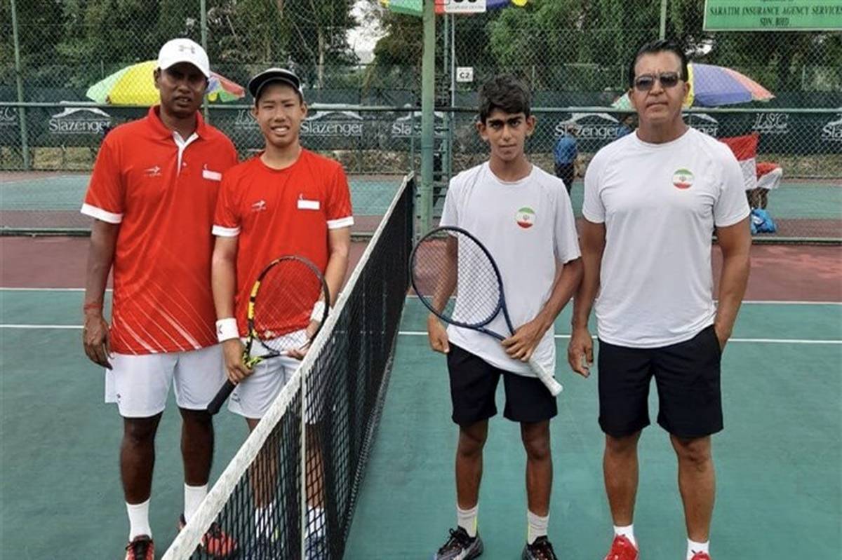 برتری تیم تنیس پسران کمتر از ۱۴ سال ایران برابر سنگاپور