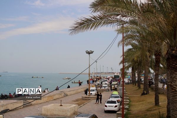 گردشگران نوروزی در ساحل بندر بوشهر-2