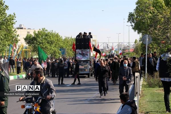 تشییع شهید مدافع حرم میلاد حیدری در شهرستان قرچک