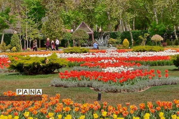 بازدید دانش‌آموزان دبیرستان سیزده آبان ناحیه یک کرج از جشنواره لاله ها