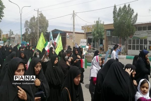 حضور پرشور مردم شهرستان خاتم در راهپیمایی روز قدس