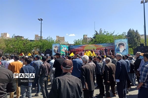 راهپیمایی بزرگ مردم مشهد در آخرین جمعه ماه مبارک رمضان